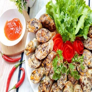 Lòng heo nhồi thịt chiên giòn hấp dẫn